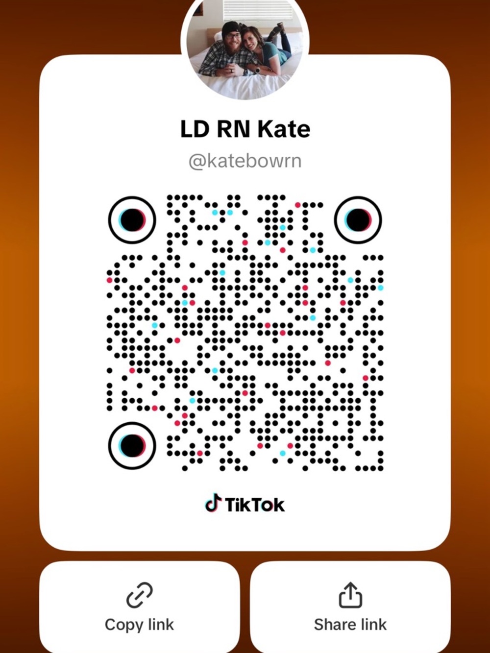 TikTok QR Scan Card with Black, Pink, Turquoise Dot Pattern